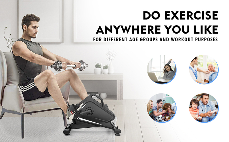 Home exercise magnetic elliptical under desk mini pedal bike 